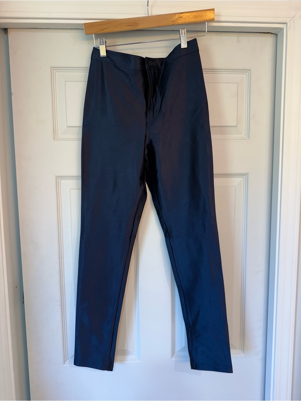 American Apparel Women's The-Disco Pant, High Rise, Slim Fit, Shiny Nylon
